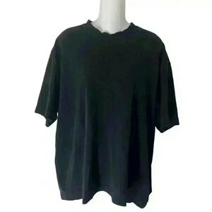 Zara women heavy cotton T shirt Size XL black